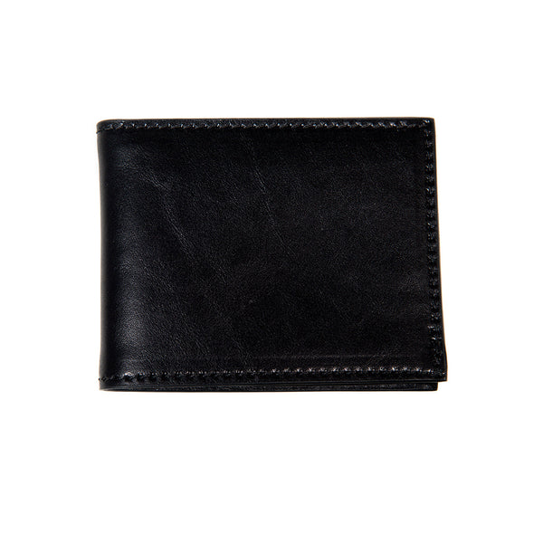 byAxel svart plånbok i läder tillverkad i Italien.