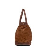 LARGE TOTE BAG CHOCOLATE SUEDE