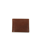 byAxel brun plånbok i läder tillverkad i Italien.